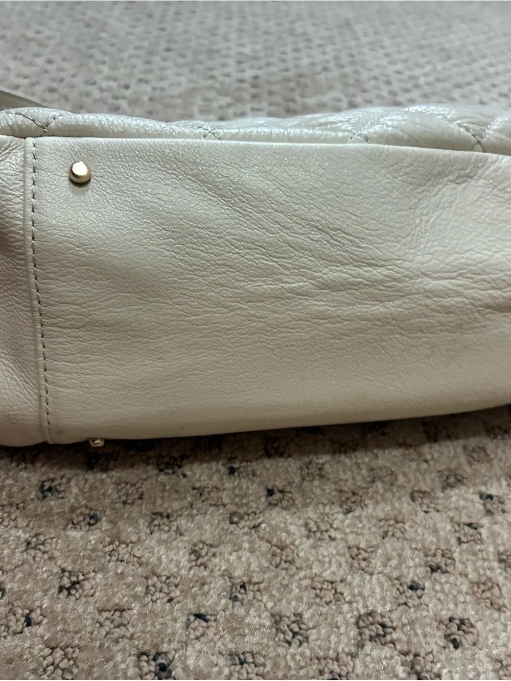 kate spade Cream Quilted Chain-Handle Shoulder Bag